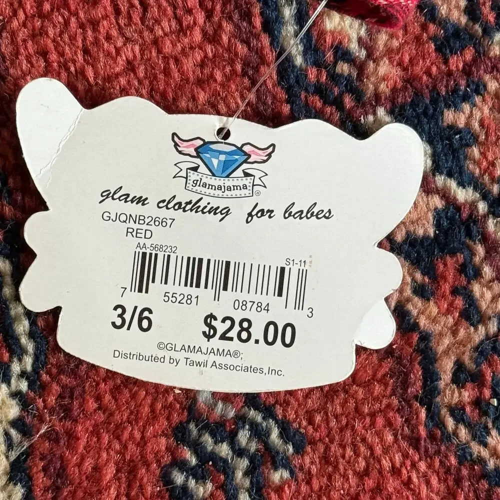 Glamajama Baby Boy 3-6 Mo. NWT Red Flannel Shirt‎ + Jeans Outfit